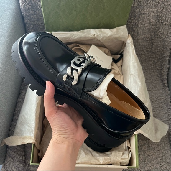 New Gucci Chunky Loafers Chained GG 39.5 MSRP $1190 - Picture 1 of 13